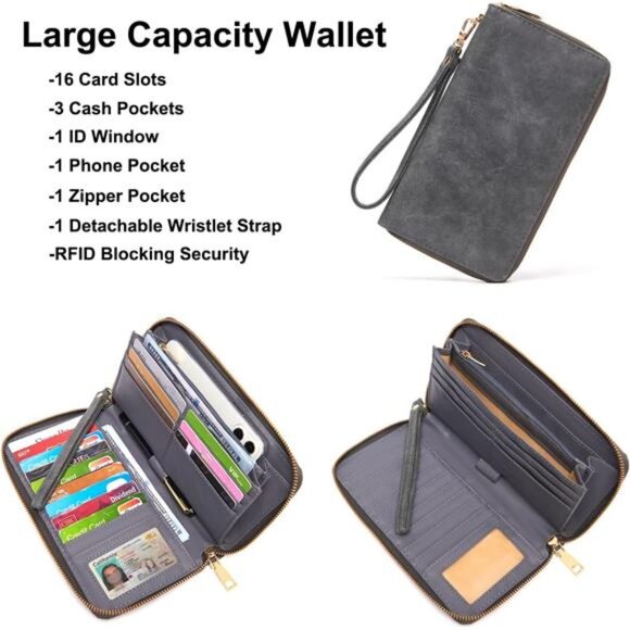 Women Backpack Multipurpose Set 2pcs Grey - Picture 3 of 6